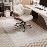 FRUITEAM Office Chair Mat, 45''×53'' Heavy Duty Desk Chair Mat Carpet Protector, Easy Glide and Sturdy, Rectangle Transparent with Non-Slip Studded fot Home and Office
