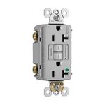 Legrand - Pass & Seymour radiant 2097HGGRY 20 Amp Hospital-Grade Self-Test GFCI Safety Receptacle, Gray
