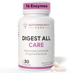 Autoimmunity Care Digest All Care – Complete Digestive Enzymes Supplement for Digestion | All-in-1 Enzymes for Digestion to Reduce Acidity, Bloating, Gas & gut Discomfort | Digestive Enzyme Tablets | 30 Caps (30 dose)