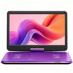 Yoton 17.5" Portable DVD Player with 15.6" HD Swivel Screen for Car and Kids, 4-6H Rechargeable Battery, High Volume Dual Stereo Speakers, USB/SD/AV Support [Not Support Blu-Ray] (Purple)