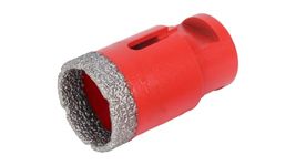 RUBI 4912 | Dry Drilling in Ceramic, Porcelain, Natural Stone and Other Material | Operating Speed 14,000 r.p.m | DRYGRES Drill BIT Ø1 3/8" (35 MM.), Metallic Silver