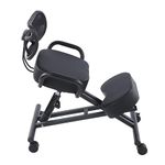 Adjustable Ergonomic Kneeling Chair with Leather Cushion, Height Adjustable Breathable Back Support Kneeling Chair, Suitable for Most People