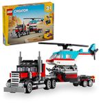 LEGO Creator Flatbed Truck with Helicopter Toy 31146 (270 Pieces)