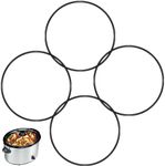 FOWSRHRG 4pcs Lid Latch Strap Rubber Band for Fix Pot Lid, Compatible with Hamilton Beach 6,7,8 quart Crock Pot Slow Cooker (Black)