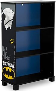 Delta Children Deluxe 3-Shelf Bookcase - Ideal for Books, Homeschooling & More, DC Comics Batman - Greenguard Gold Certified, Decor