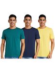 Amazon Brand - Symbol Men's Solid Regular T-Shirt (SS19TSHSRNPO3-2_Multicolor7_XL)