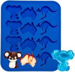 Silicone ice Mold, Cavity Non-Stick Train Cake Pan Baking Mold for Brownies Chocolate, Muffin Cups and Ice Cube, Silicone Soap Mold. ice Trays Cube Silicone for Kids. Designed in Australia. (Blue)