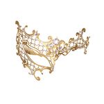 Masquerade Mask for Women Metal Mask Rhinestone Venetian Party Evening Prom Ball Mask Bar Costumes Accessory