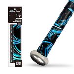 Alien Pros Bat Grip Tape 0.5MM for Baseball and Softball 0.5MM – Non-Slip easy to install Bat Tape – Perfect baseball bat Grip for Aluminum or Wood bat Grip (1 Grip, Blue Waves)