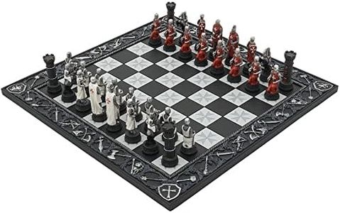 The Knights Templar Crusade Hand Painted Themed Chess Set by Italfama