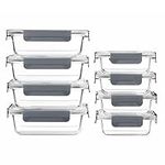 Vtopmart 8 Pack Glass Food Storage 