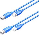 2PCS USB Data Sync Cable for Arduino UNO, Mega, Printer Cable, Type A Male to Type B Male USB 2.0 Cable, 3 ft/100cm