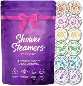 Cleverfy Shower Steamers Aromatherapy - Pack of 12 Shower Bombs with Essential Oils. Self Care Stocking Stuffers for Women and Teens and Christmas Gifts for Women. Purple Set