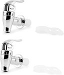 Push Style Spigots for Beverage Dispenser Carafes (2-Pack), Replacement Lever Pour Spouts for Beverage Dispenser, Chrome Design Lock Open Style