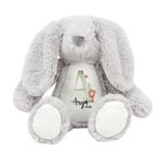 Crafted Memories Personalised Bunny Rabbit, New Baby Gift, Personalised Plush Soft Toy, Your Name Teddy, Cuddly Toy, Girls and Boys Teddy Baby Shower Gift