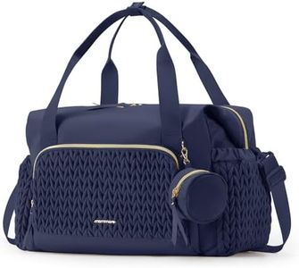 mommore Diaper Bag Tote, Large Capacity Travel Diaper bags, Hospital Bag for Labor Delivery, Baby Bag with Pacifier Case (Navy Blue)