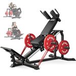GOIMU L5 Leg Press Hack Squat Machine, 30-Degree Leg Press Machine for Home Gym, Compact Hack Squat Machine with Removable Shoulder Pad, Lower Body Workout Equipment, Black