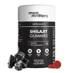 Man Matters Pure Himalayan Shilajit/Shilajeet Gummies with 75% Fulvic Acid & KSM 66 Ashwagandha | Boosts Stamina, Strength & Improves Energy Levels | No Added Sugar | Pack of 30