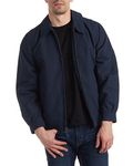 Perry Ellis Menââ‚¬â„¢s Jacket ââ‚¬â€œ Lightweight Microfiber Windbreaker Golf Coat, Size Large, Dark Sapphire