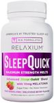 Relaxium Sleep Quick Maximum Strength Melts, Fast Acting Sleep Aid with 10 mg Melatonin, Drug Free Dietary Supplement, Vegan, Gluten Free, Made in USA, 100 Servings, Berry Flavor