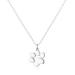 Philip Jones Silver Plated Dog Paw Necklace