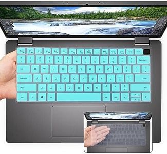 2PCS Keyboard Cover for Dell Latitude 5420 7420 7410 7520 9510 9520 Laptop, Dell Latitude 5000 7000 5420 7420 7410 7520 9510 9520 US Keyboard Skin Protector-HotBlue+Clear