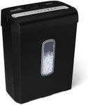 Amazon Basics 6-Sheet High Security Micro Cut Paper Shredder and Credit Card Shredder, 3.7 Gallon, Black
