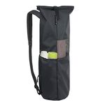 Explore Land Oxford Yoga Mat Storage Bag with Breathable Mesh Window and Large Pocket (Black)