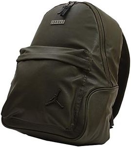 Jordan Nike AIR Jumpman Basketball Olive Green Canvas Large Regal Premium Sports/Travel Backpack/Bag, 16.5"x13"x4"