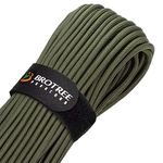 BROTREE Paracord 4mm 15M 9 Strands 100% Nylon Rope Type 3 Parachute Cord for Survival, Outdoor, Bracelet, DIY - 280kg Breaking Load (Army Green)