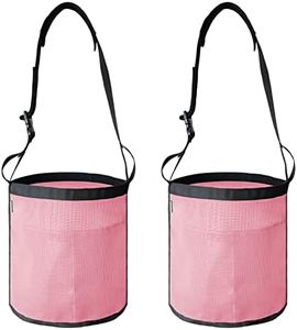 MIYABALA Horse Feed Bag, Nylon Mesh Grain Horse Feed Bucket with Adjustable Strap Comfortable Neck Pad Nose Pad and Waterproof Bottom (Pink 2P)