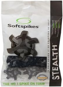 SOFTSPIKES Unisex Adult Black Stealth Golf Cleats, Black/Silver, Clamshell US