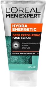 L'Oréal Paris Deep Exfoliating Scrub, Removes Impurities & Shine, Pore-Cleansing, Men Expert Hydra Energetic, 100ml