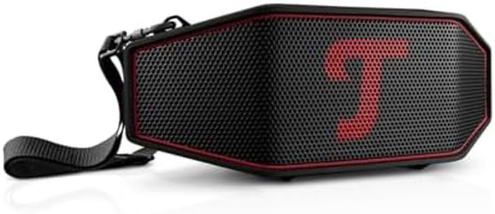 Teufel ROCKSTER Cross 2 Tragbarer Bluetooth Lautsprecher für drinnen und draußen, mit Langer Akkulaufzeit bis 38 Std, IPX5 Strahlwassergeschützt, Stereo Speaker - Black & Red