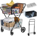 Spurgehom 2-Tier Shopping Cart for 