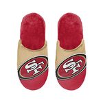 Forever Collectibles UK FOCO San Francisco 49ers NFL American Football 2020 Colourblock Big Logo Slippers Men's Comfy Loungewear Small