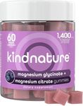 Kind Nature Magnesium Complex Gummies - 1000mg Magnesium Citrate & 400mg Magnesium Glycinate Gummies for Kids & Adults - High Absorption 2-in-1 Magnesium Supplement for Calm & Sleep
