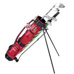 LONGCHAO Lightweight Golf Stand Bag, Lightweight Golf Easy Carry Bag with Travel Shoulder, Large Capacity Organizer Golf Clubs for Women Men Red