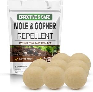 KQPNMJ Mole Repellent, Ultrasonic Outdoor Vole Repellent, Gopher Repellents for Lawn, Groundhog Deterrent, Mole Repellents Traps for Yard-8P