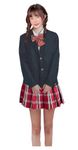 Beautifulfashionlife Girl's Japan School Solid Pleated Uniform Fancy Skirts (S,Red White)