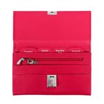 AR BRAND EST. 2021 Travel Document Wallet Organiser with Lock for Passport (Red)