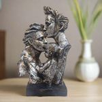 ALILA Mother & Father with Child Family Couple Love Statue showpiece Idol for Home Decor Decoration & Gifting, 12 inch Height