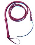 Pets Triangle Dark Tan 16 Plaits Leather Bull Whip Indiana Jones Style Inside Solid Wood Leather Fall and Cracker Action Whip (6FT)