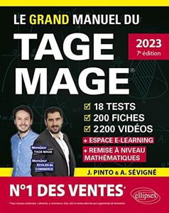 Le Grand Manuel du TAGE MAGE – N°1 DES VENTES – 18 tests blancs + 200 fiches de cours + 2200 vidéos – Édition 2023 (Les manuels de référence)