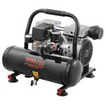 VEVOR Air Compressor, 1 Gallon Steel Tank, 1HP 1.5 CFM 90PSI Oil Free Air Compressor & Max. 120PSI Pressure, 78dB Ultra Quiet Portable Compressor, for Auto Repair, Tire Inflation, Spray Painting