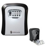 XShield 4-digit Combination Key Safe | Police-approved Wall-mount Lock Box | Weatherproof & Heavy-duty | Large Capacity For Keys & Access Cards | Outdoor Security Lockbox For Home & Business