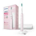 Philips Sonicare 3100 Electric Toothbrush, Sonic Toothbrush, Pressure Sensor and Timer, Travel Case, Sugar Rose, Model HX3673/11