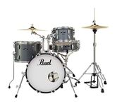 Pearl Roadshow Drum Set 4-Piece Complete Kit with Cymbals and Stands, Charcoal Metallic (RS584C/C706)