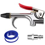 SARDVISA 2-Way Connection Air Nozzle Blow Gun, Rubber Tip Air Nozzle with 1/4 in Standard Quick Fitting, Air Compressor Accessories Air Blower Gun for Air Inflation and Dedusting