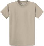 Joe's USA Men's Heavyweight 6.1-Ounce, 100% Cotton Tee-S-Light Sand, Light Sand, Small